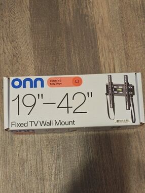 onn 19"-42" Fixed TV Wall Mount in White
